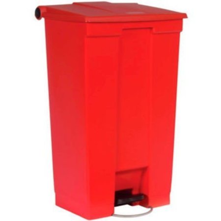 Rubbermaid Commercial RubbermaidÂ Fire Safe Step On Plastic Container, 23 Gallon, Red - FG614600RED FG614600RED*